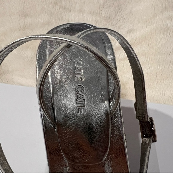 NIB Stunning Kate Cate Silver Crystal Embellished Heels w Slingback size EU 38 - Picture 3 of 7